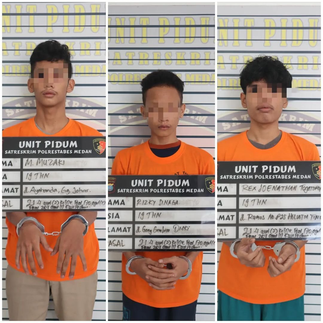 Polda Sumut Rilis Tampang Geng Motor Penyerang Polisi di Tanjung Gusta