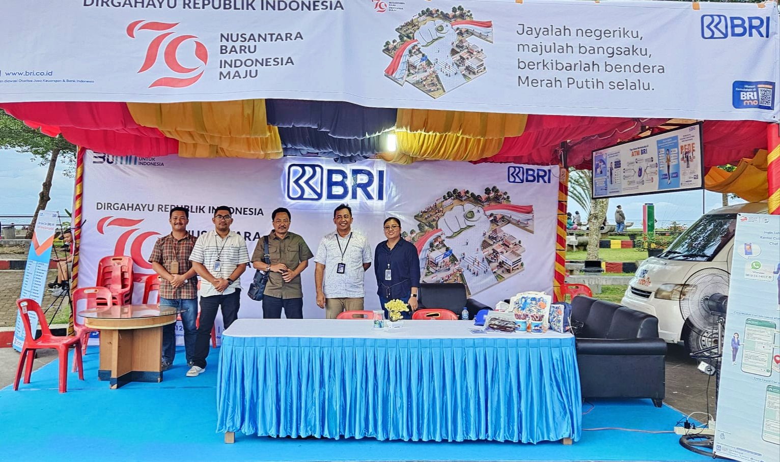 BRI Gunungsitoli Meriahkan Pameran BUMN se-Kota Gunungsitoli dalam rangka HUT Kemerdekaan RI ke-79