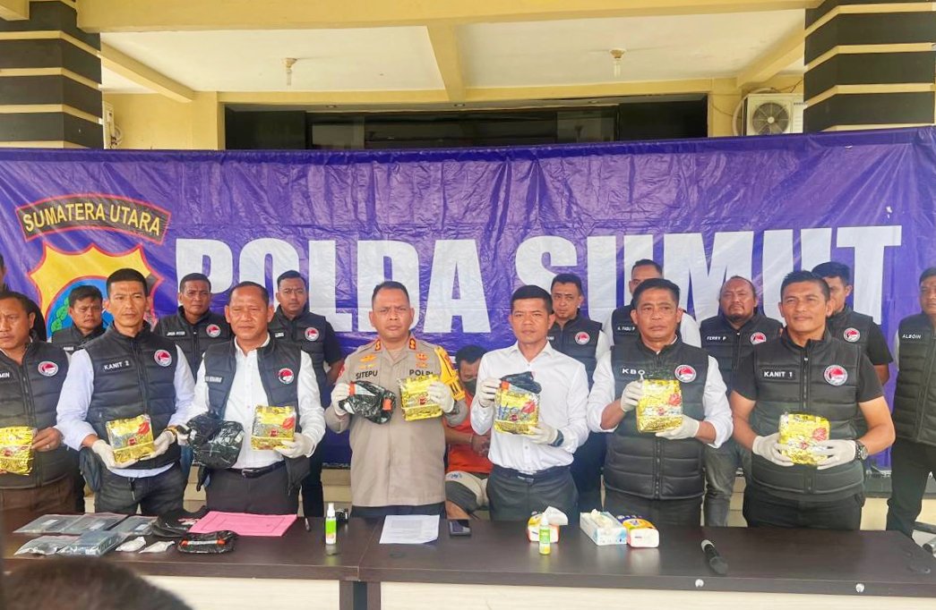 Polres Sergai Bongkar Jaringan Narkoba Internasional, Sabu 7 Kg Diamankan