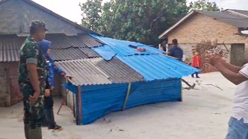 Banjir ROB Terjang Bagan Kuala, Puluhan Rumah Warga dan Objek Wisata Terendam Pasir