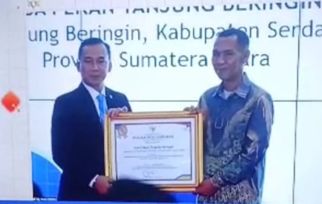 Kementerian BKKBN Beri Penghargaan Kepada Indra Syahputra Atas Praktik Baik Desa Penurunan Stunting