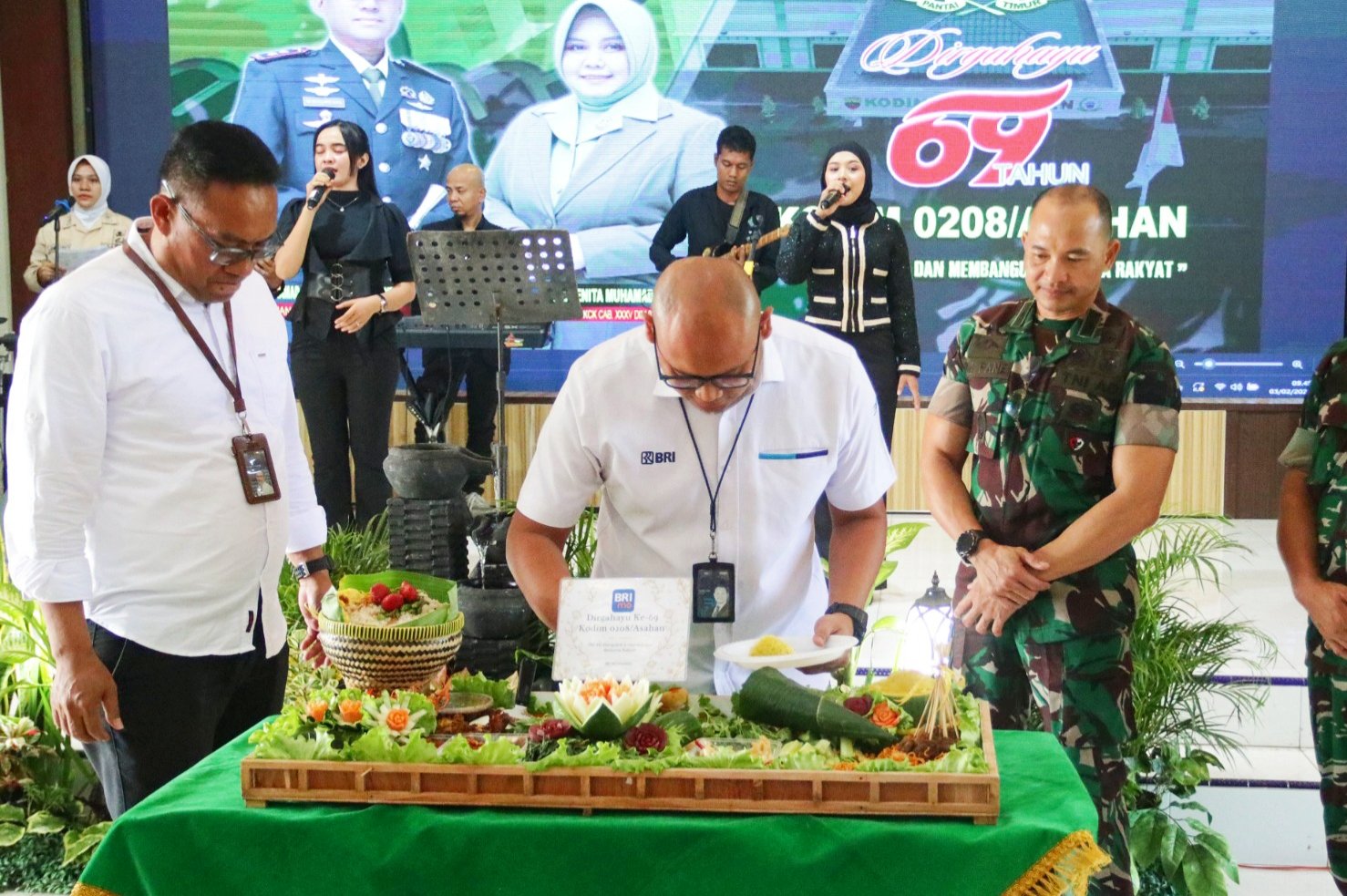 BRI Kisaran Hadiri Syukuran HUT ke-69 Kodim 0208/Asahan